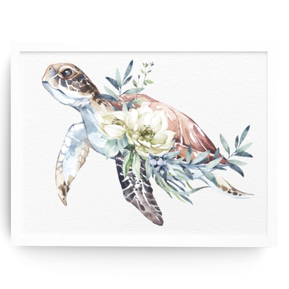 Other - Wall Art Watercolor Sea Turtle Print Poster Unframed